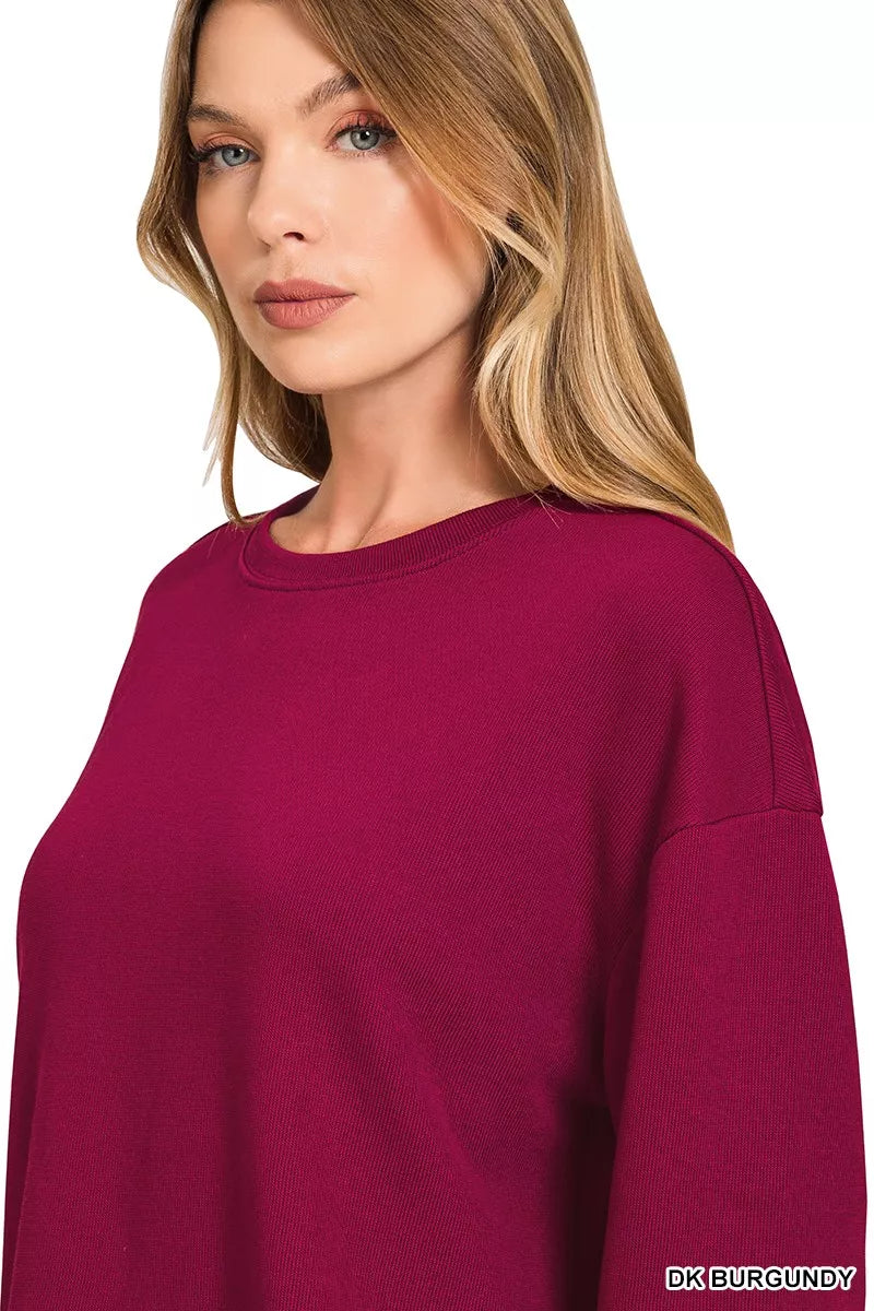 Fashorio Zenana French Rib Pullover and Pants Set