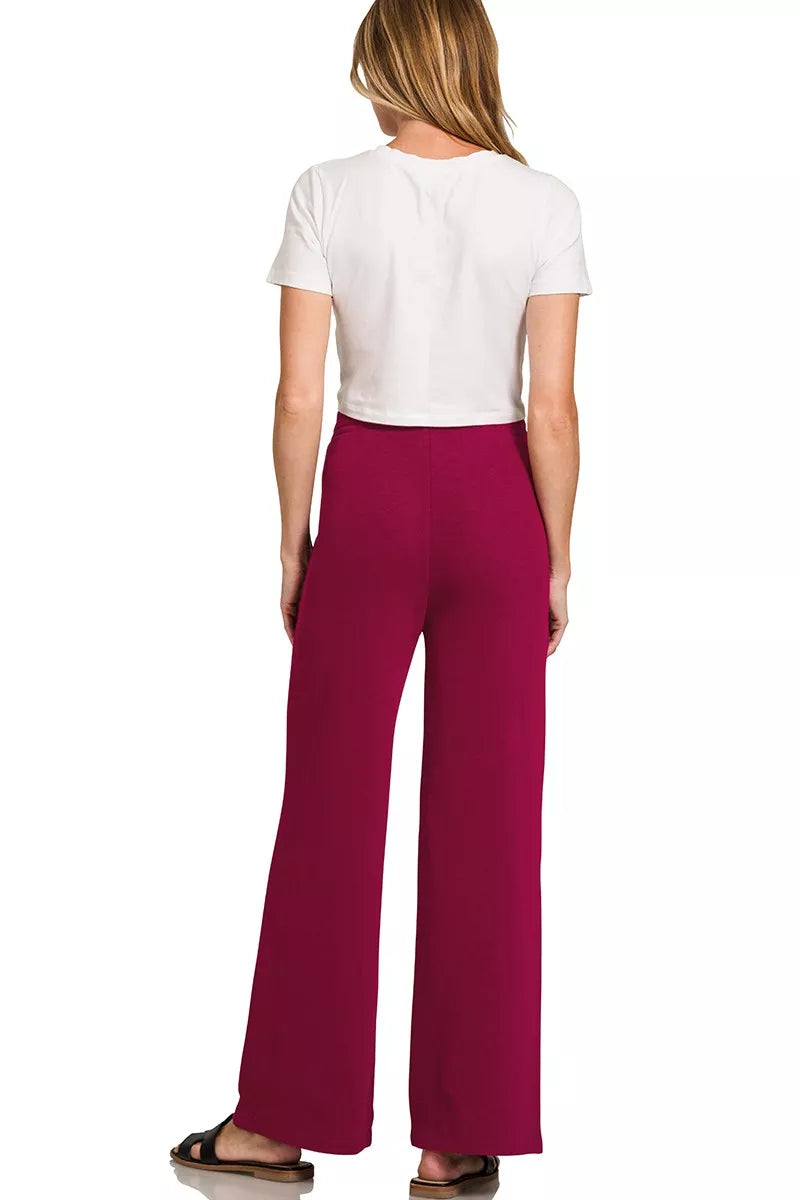 Fashorio Zenana French Rib Pullover and Pants Set