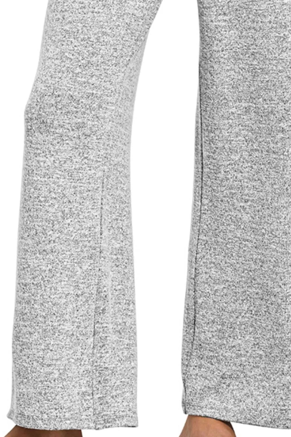 Fashorio Zenana Soft Melange Hacci Elastic Waistband Lounge Pants