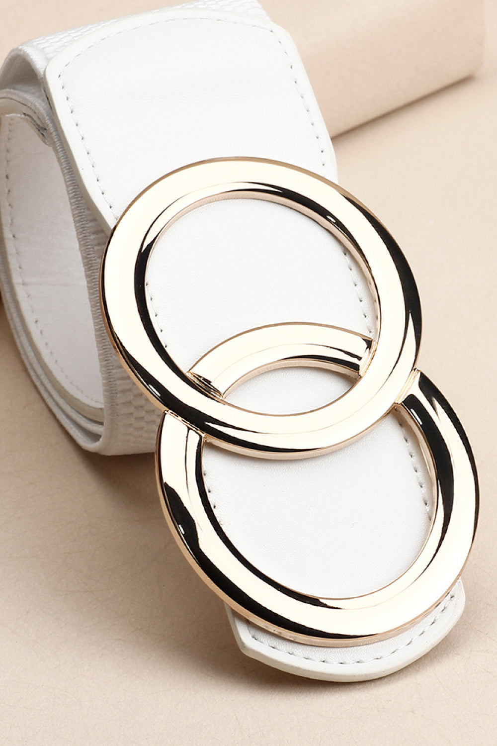 Fashorio Zinc Alloy Buckle Elastic PU Belt