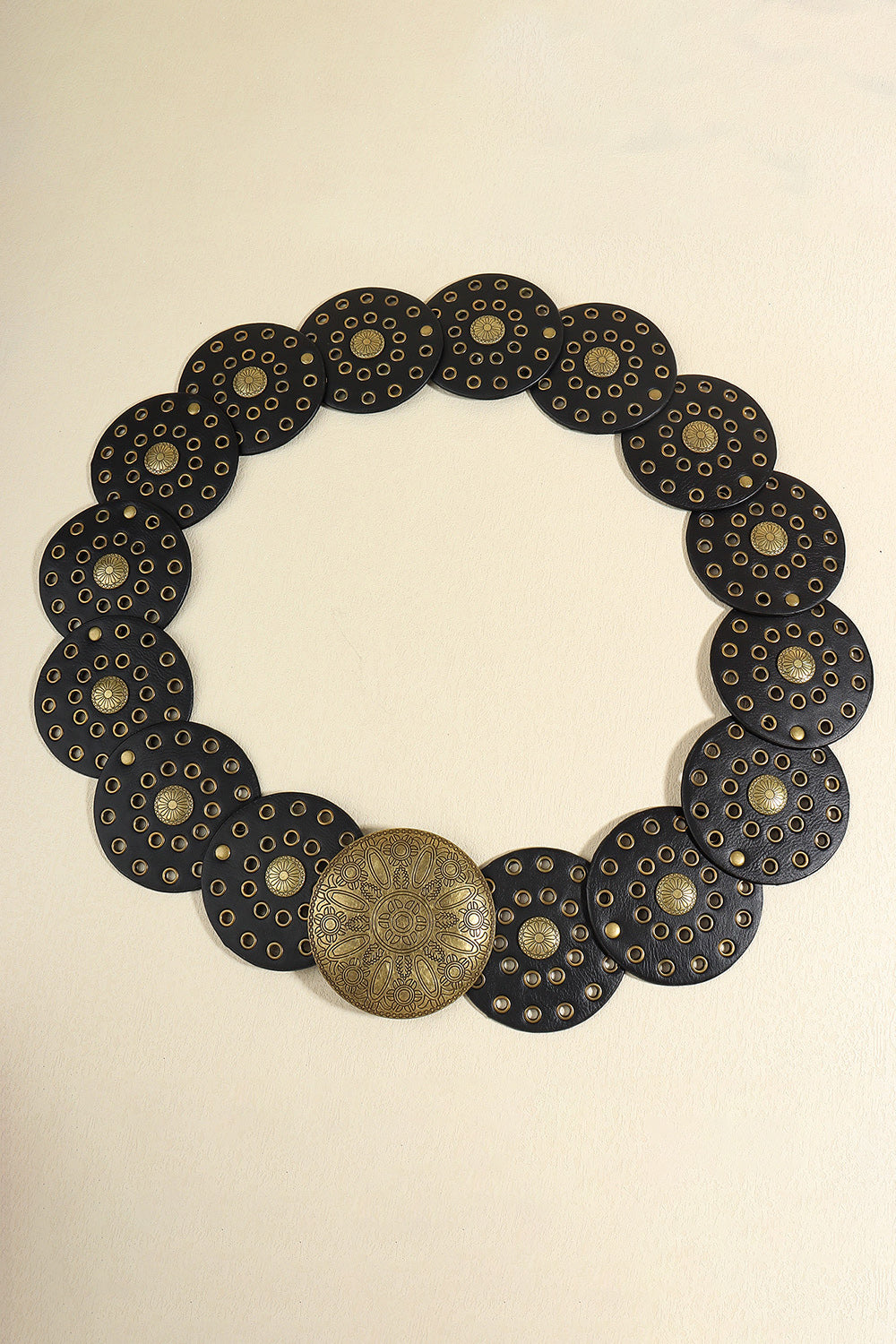 Fashorio Zinc Alloy PU Disc Belt