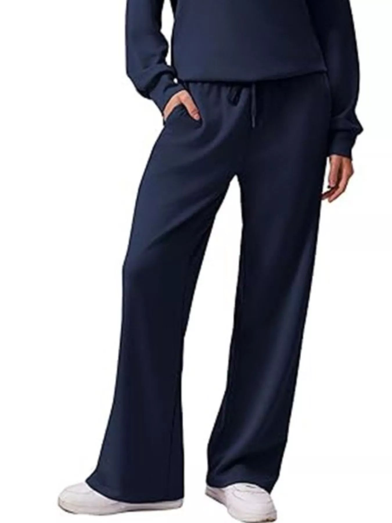 Fashorio Zip Collar Dropped Shoulder Top and Pants Set