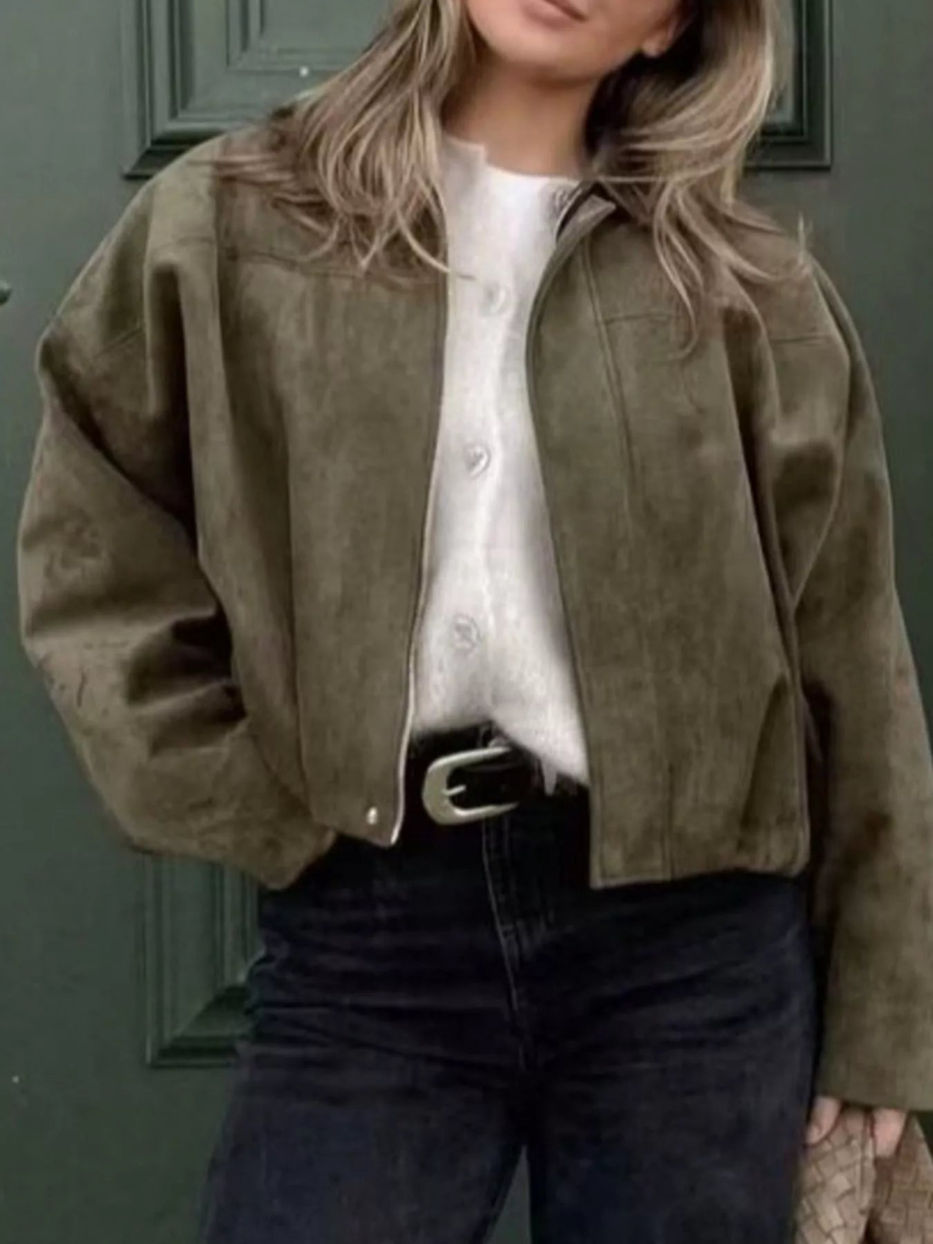 Fashorio Zip Up Oversized Jacket