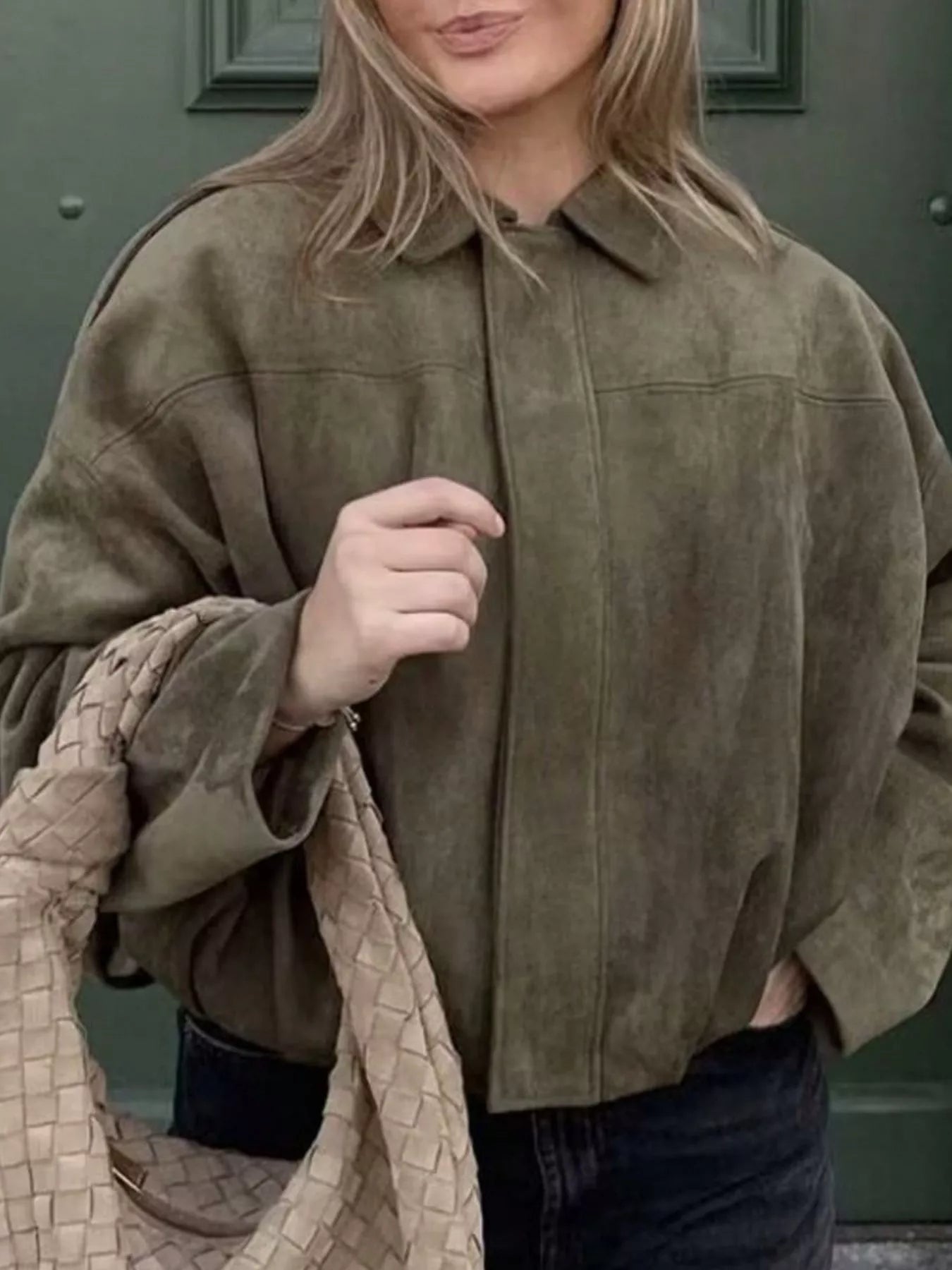 Fashorio Zip Up Oversized Jacket