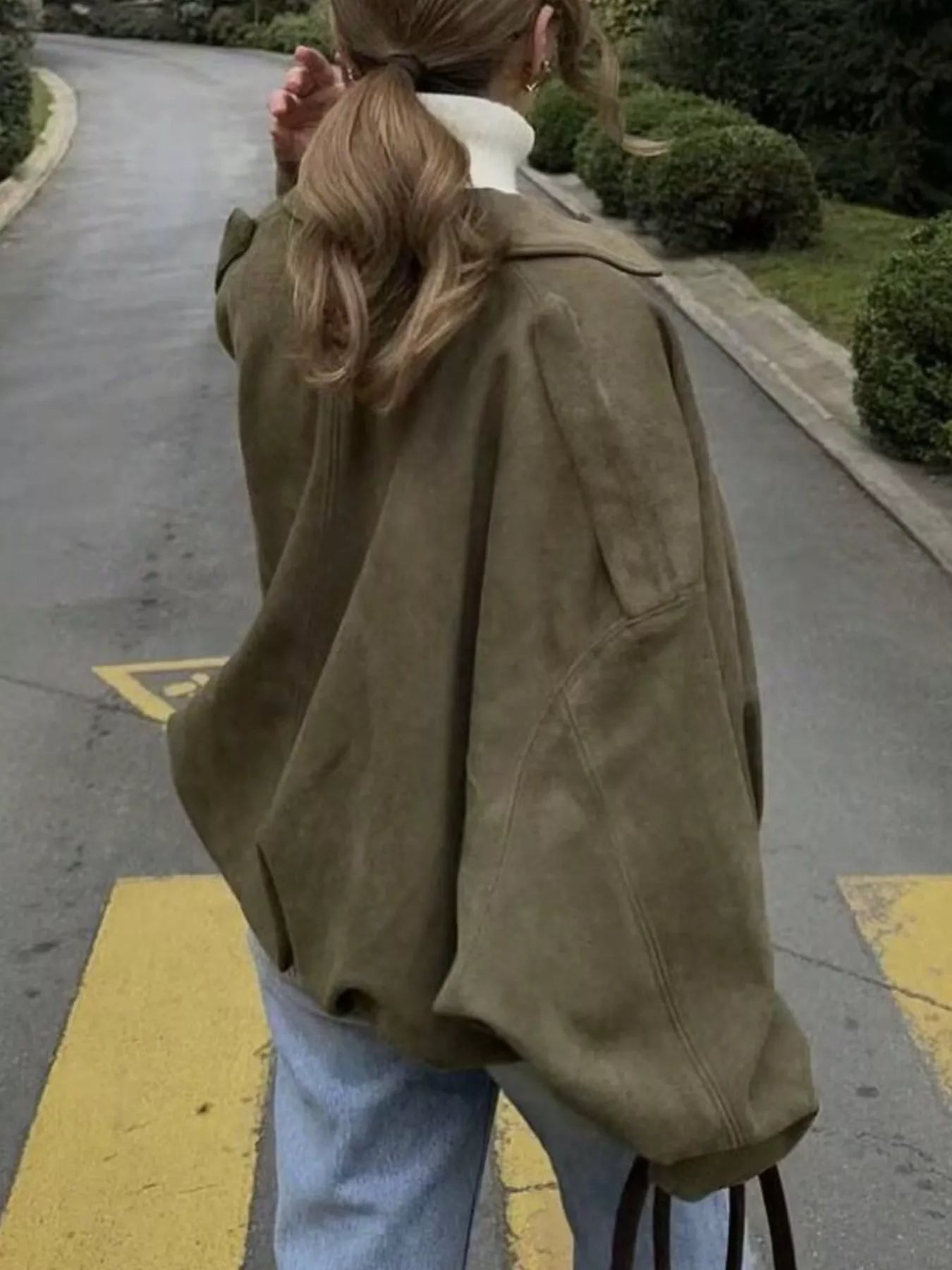 Fashorio Zip Up Oversized Jacket