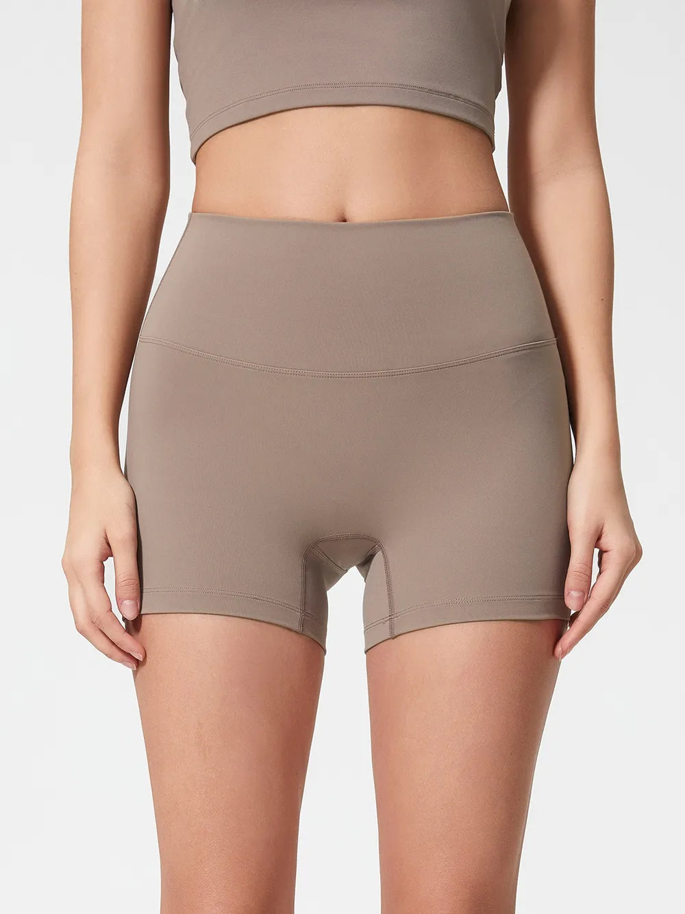 high waist active shorts movement shot