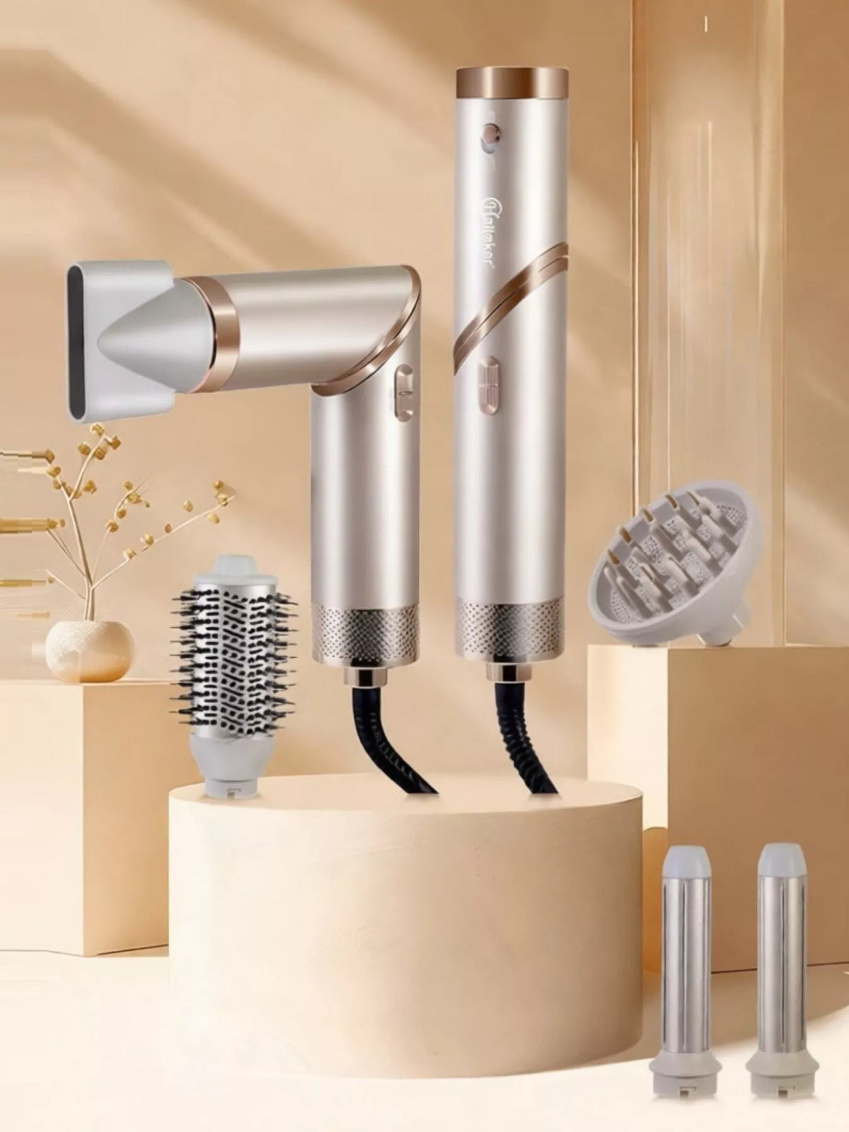Multifunctional hair dryer folded view