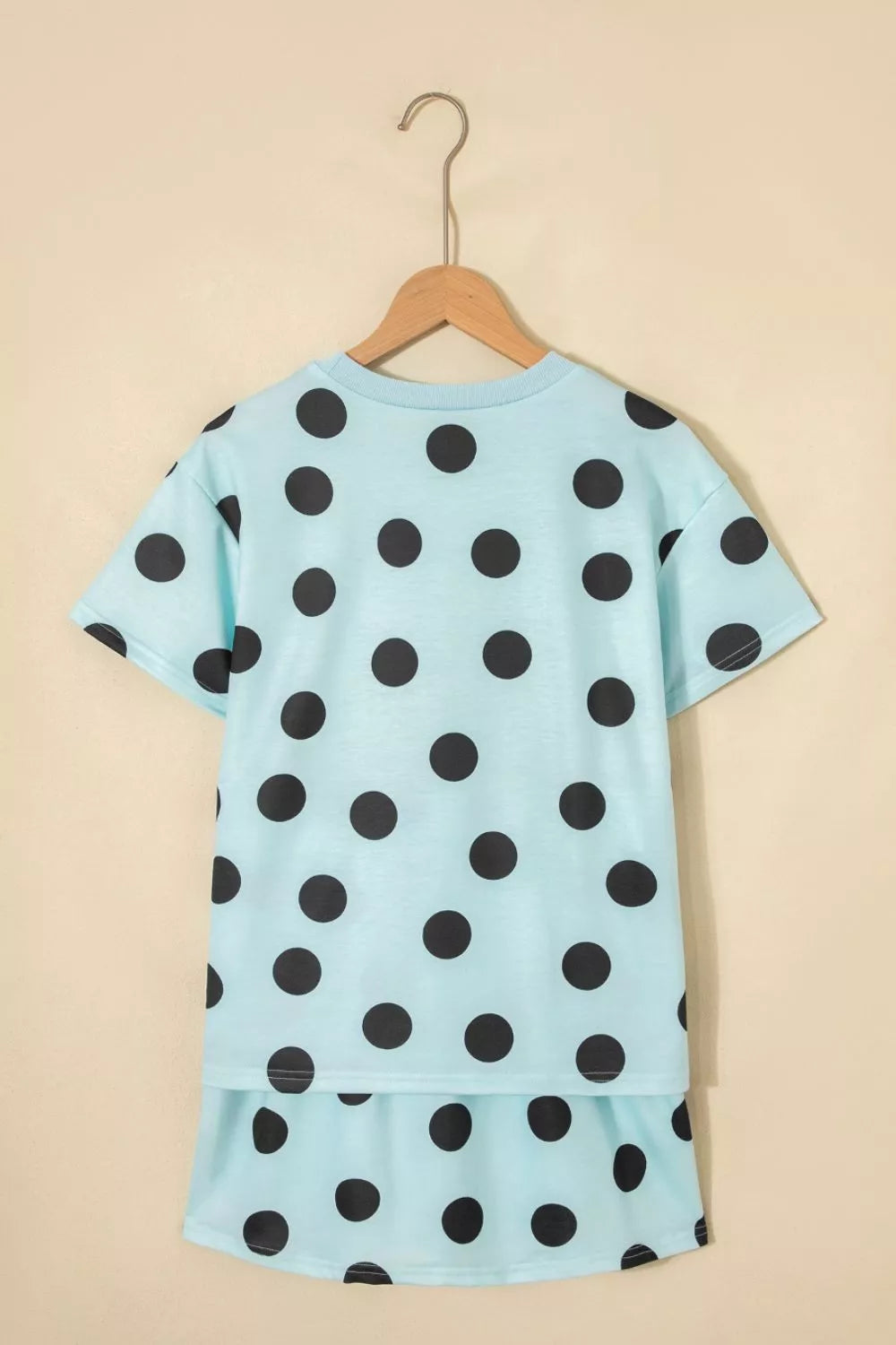 Polka Dot Short Sleeve Top and Skort Two Piece Set, view 8