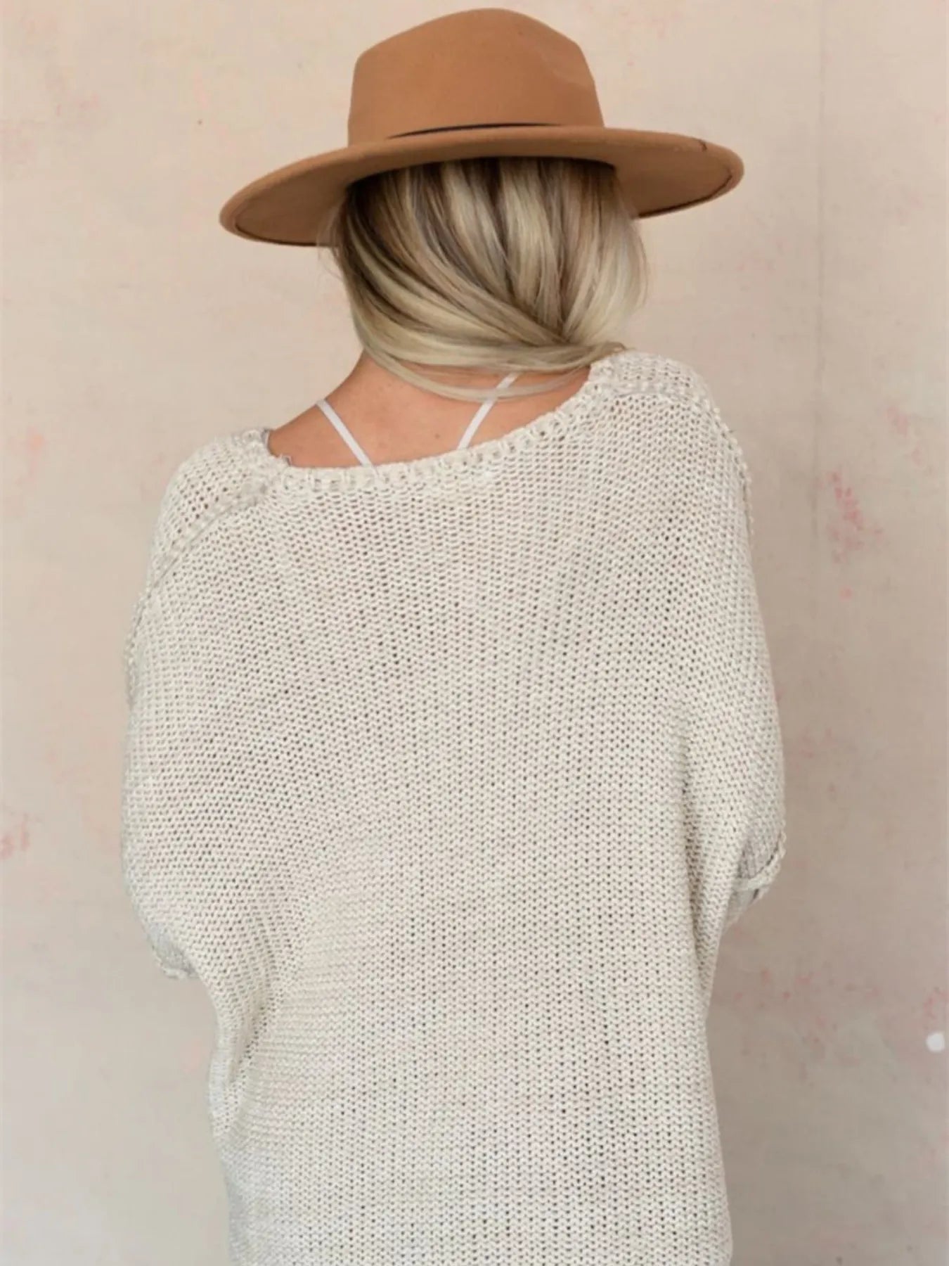 Round Neck Oversized Knit Top with Relaxed Fit - Fashorio