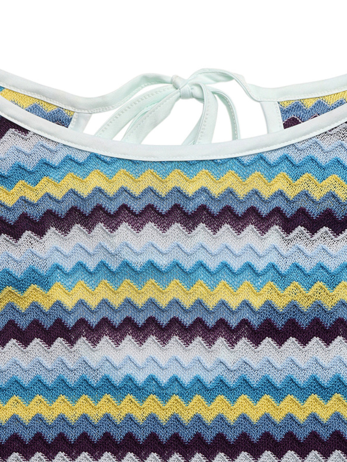 Three quarter view of the fitted striped maxi dress