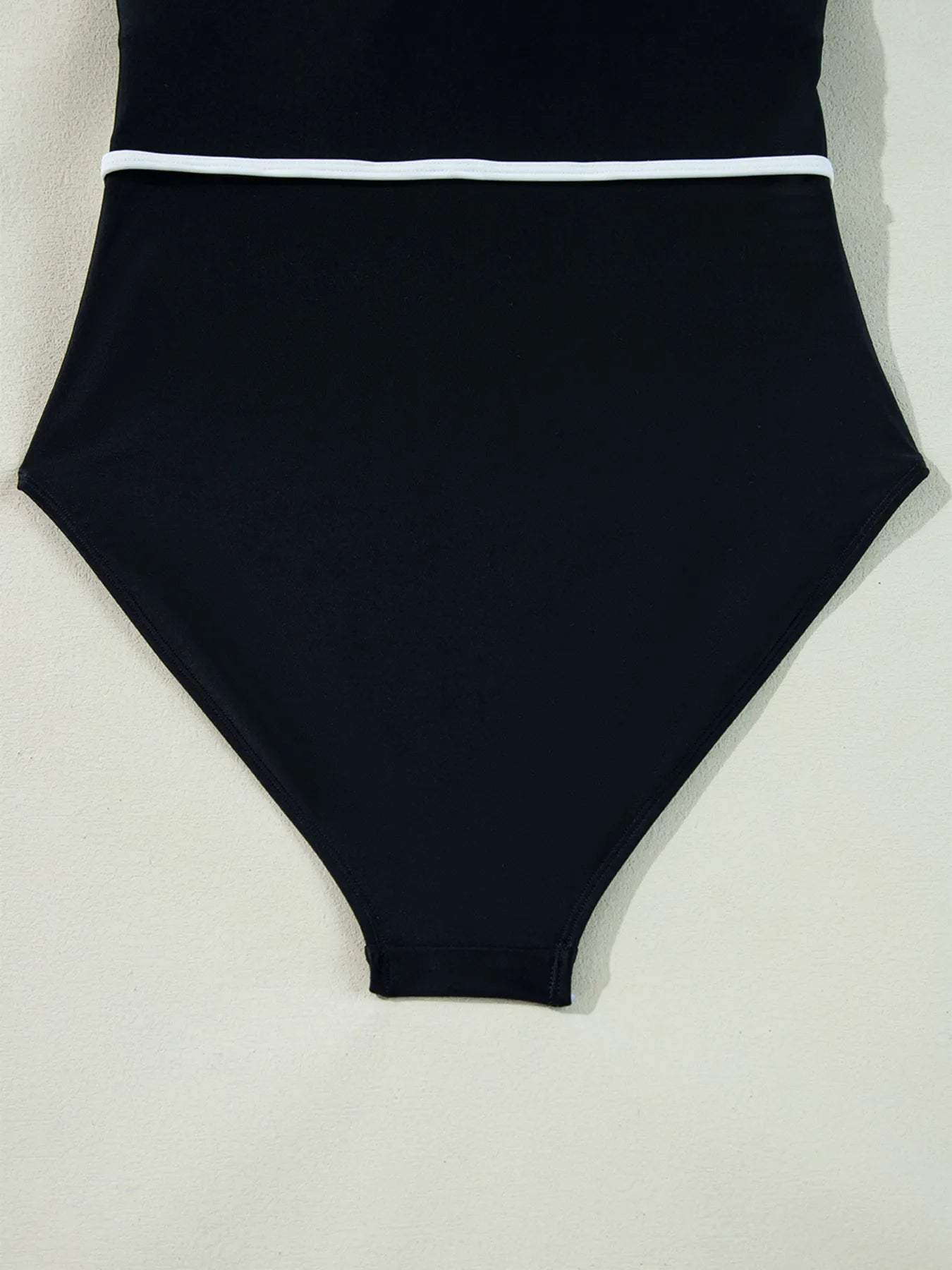 Ruffle Trim V-Neck One-Piece Swimsuit - Fashorio