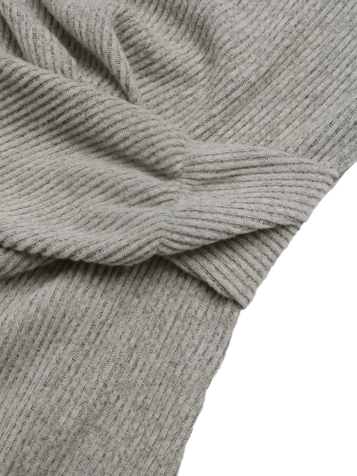 Ribbed knit dress shown in motion to show the slit