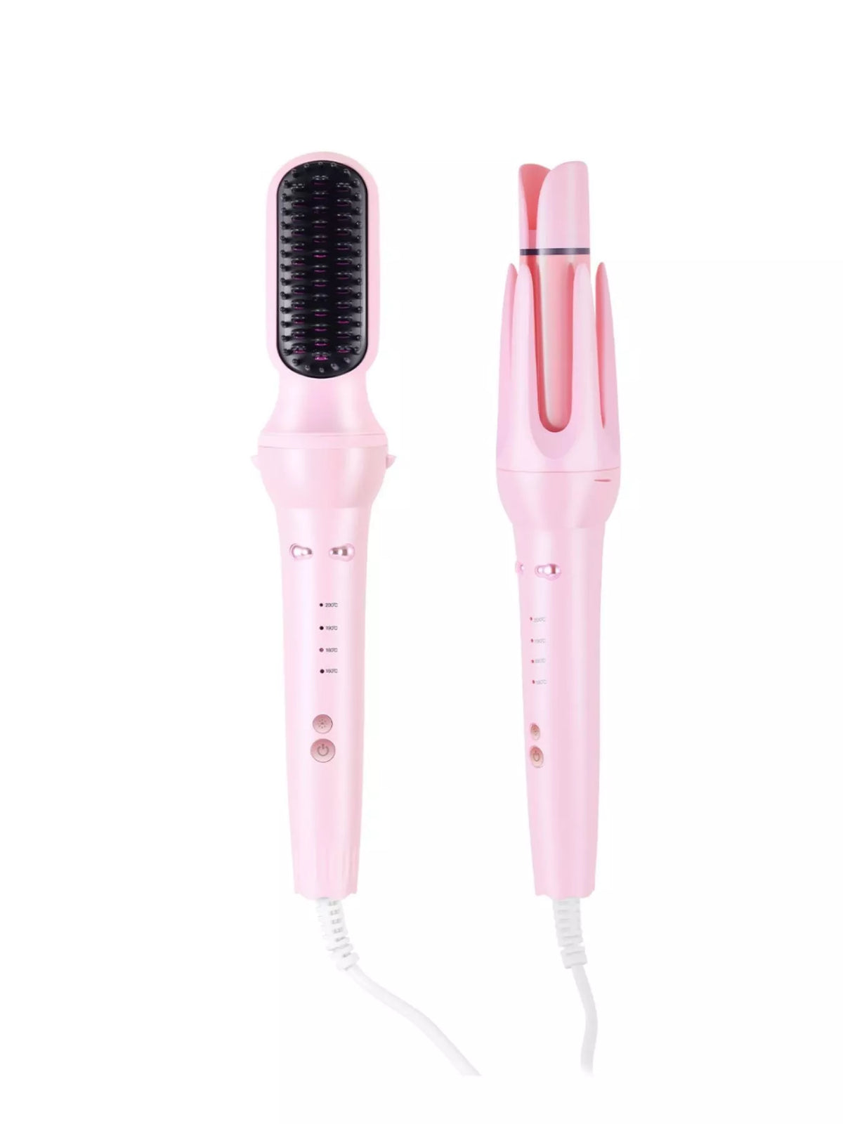 Automatic curling iron in blush pink