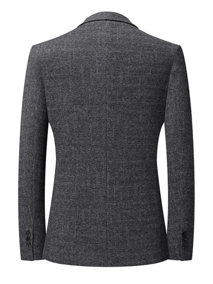 Men's Single-Breasted Tweed Blazer - Fashorio