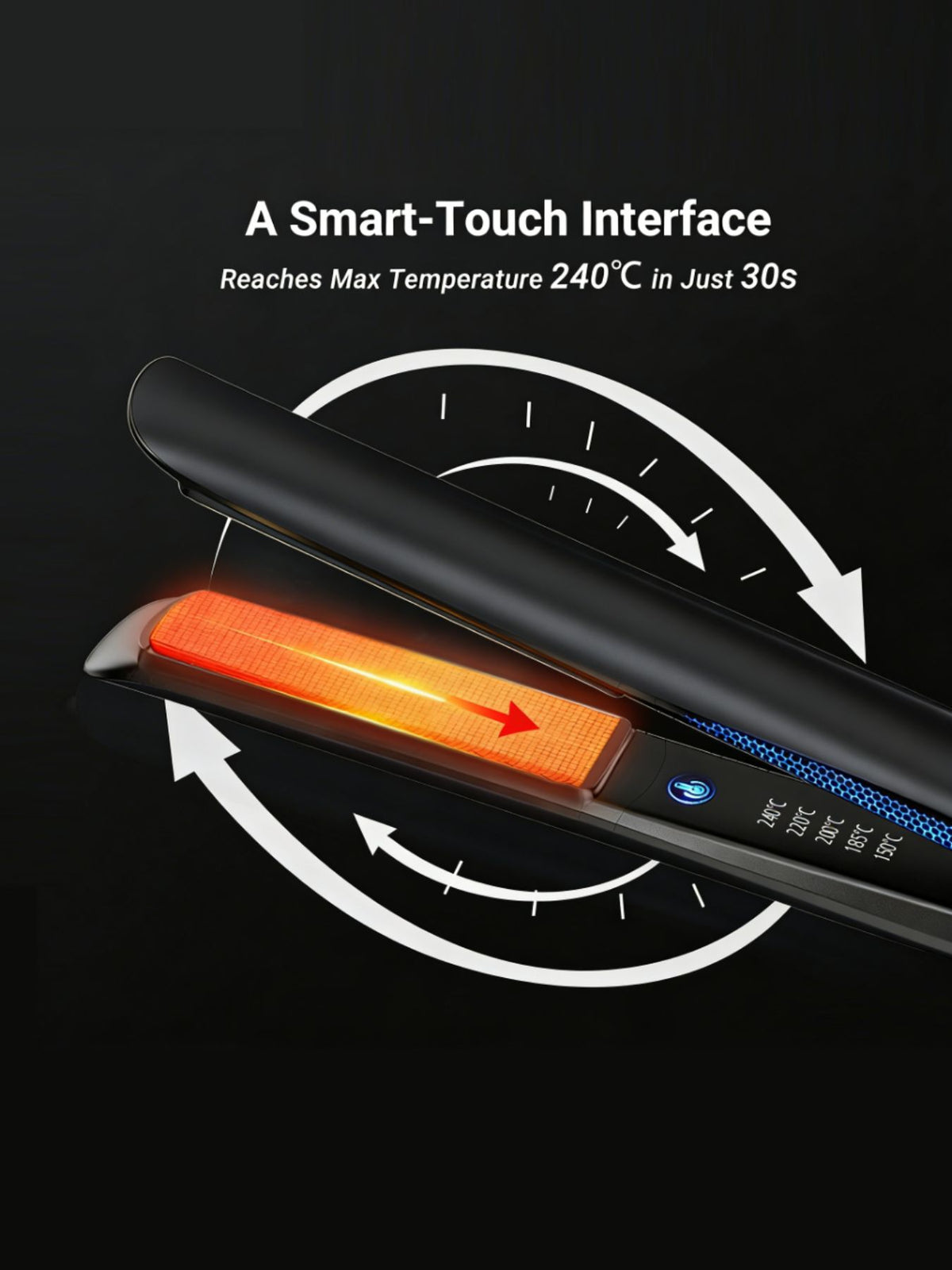 Straightener in black color