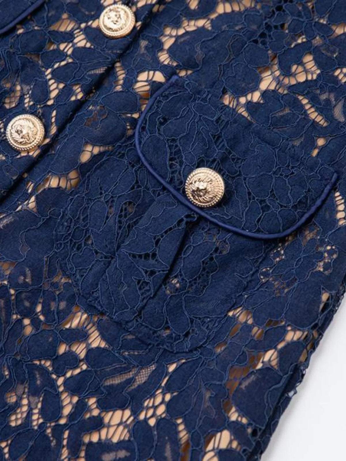 lace button down midi dress back detail