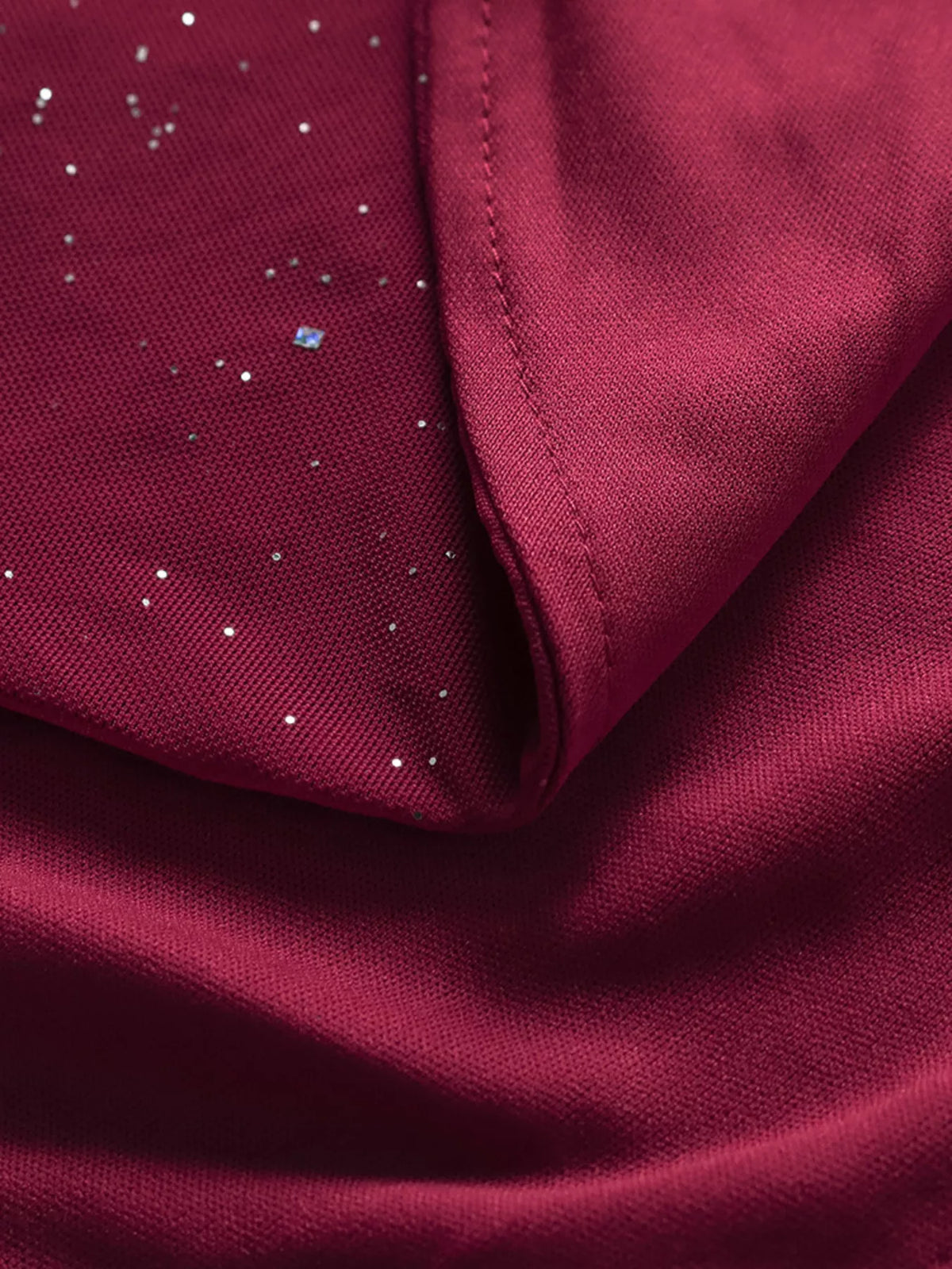 glitter slit maxi dress back detail view
