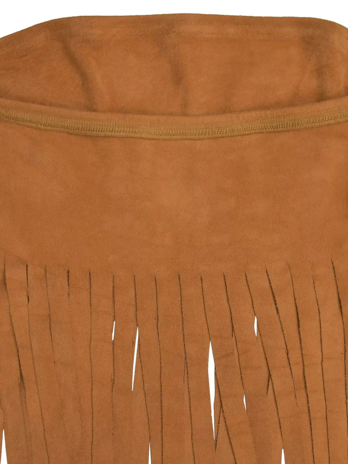 Caramel fringe tube top styled