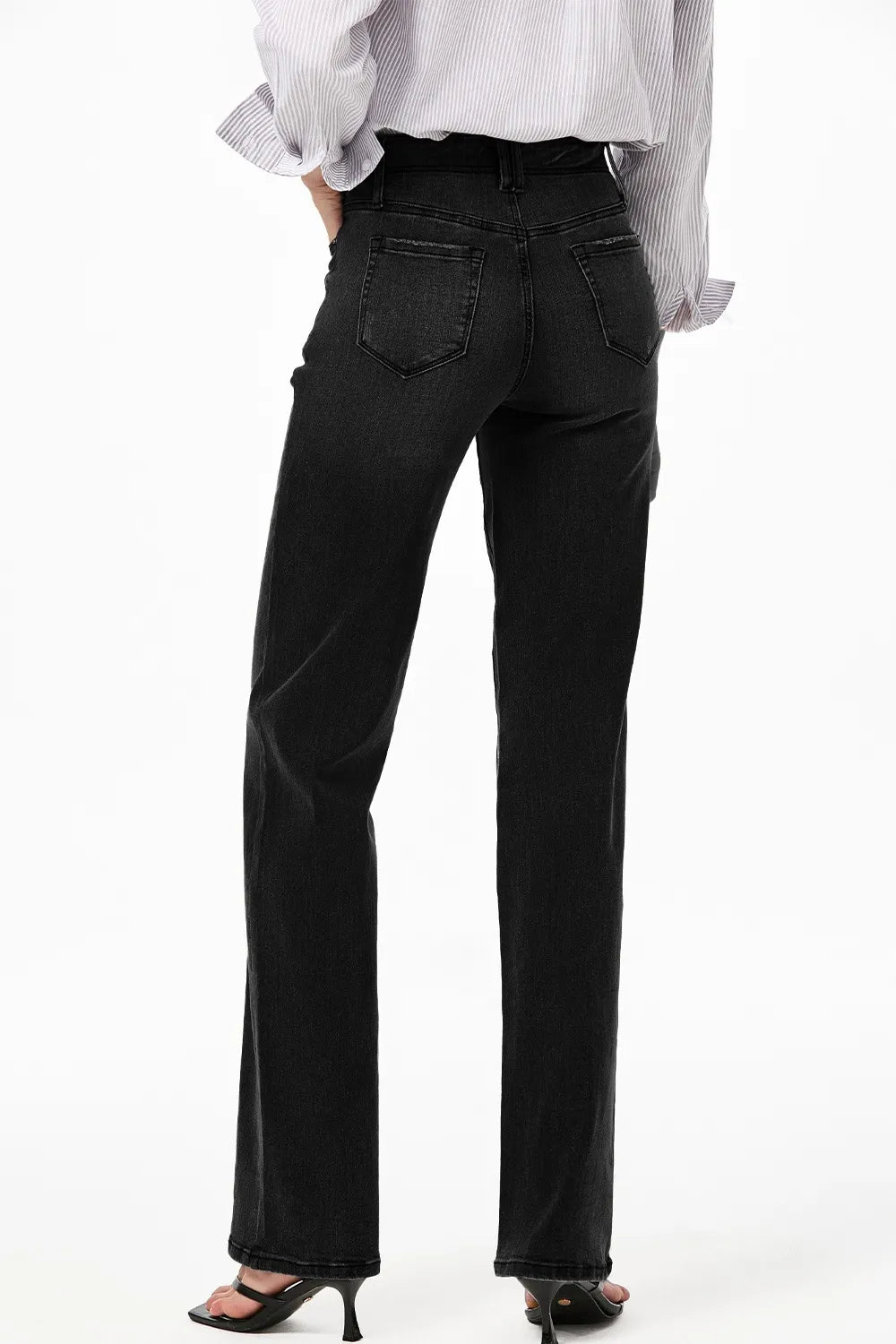 High Waisted Vintage Wash Wide Leg Jeans, view 25