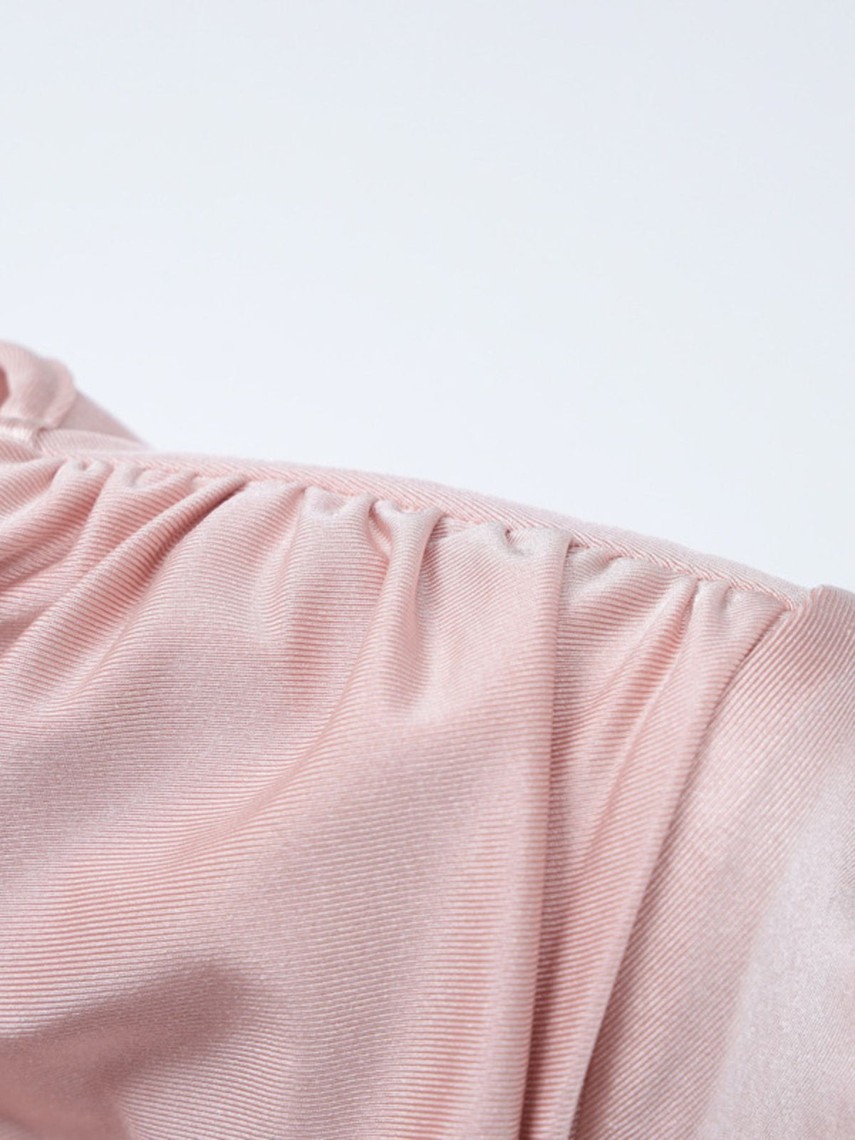 Ruched knot front long sleeve maxi dress movement view