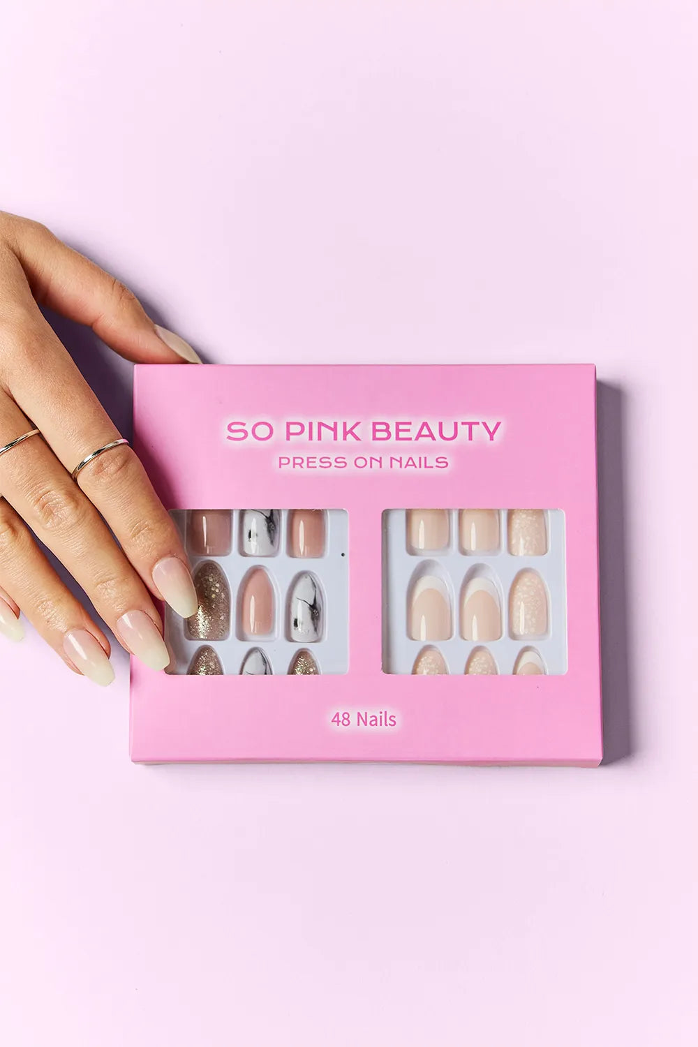 SO PINK BEAUTY press on nails set