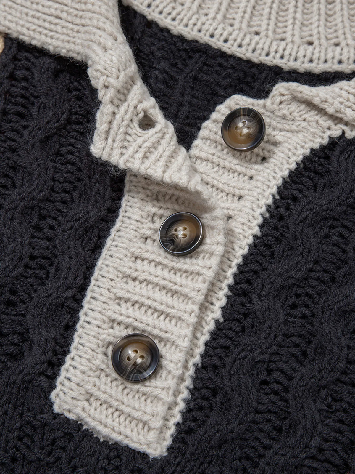 color block sweater back view