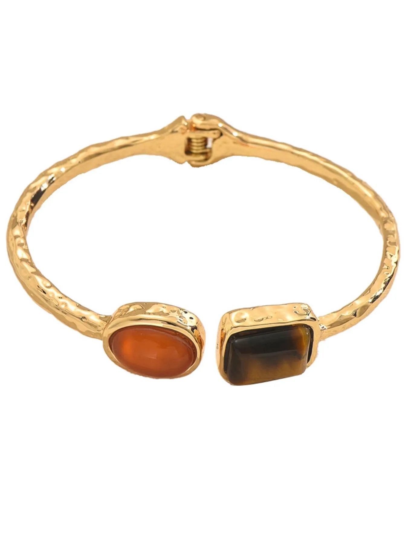 18K Gold-Plated Geometric Open Bracelet - Fashorio