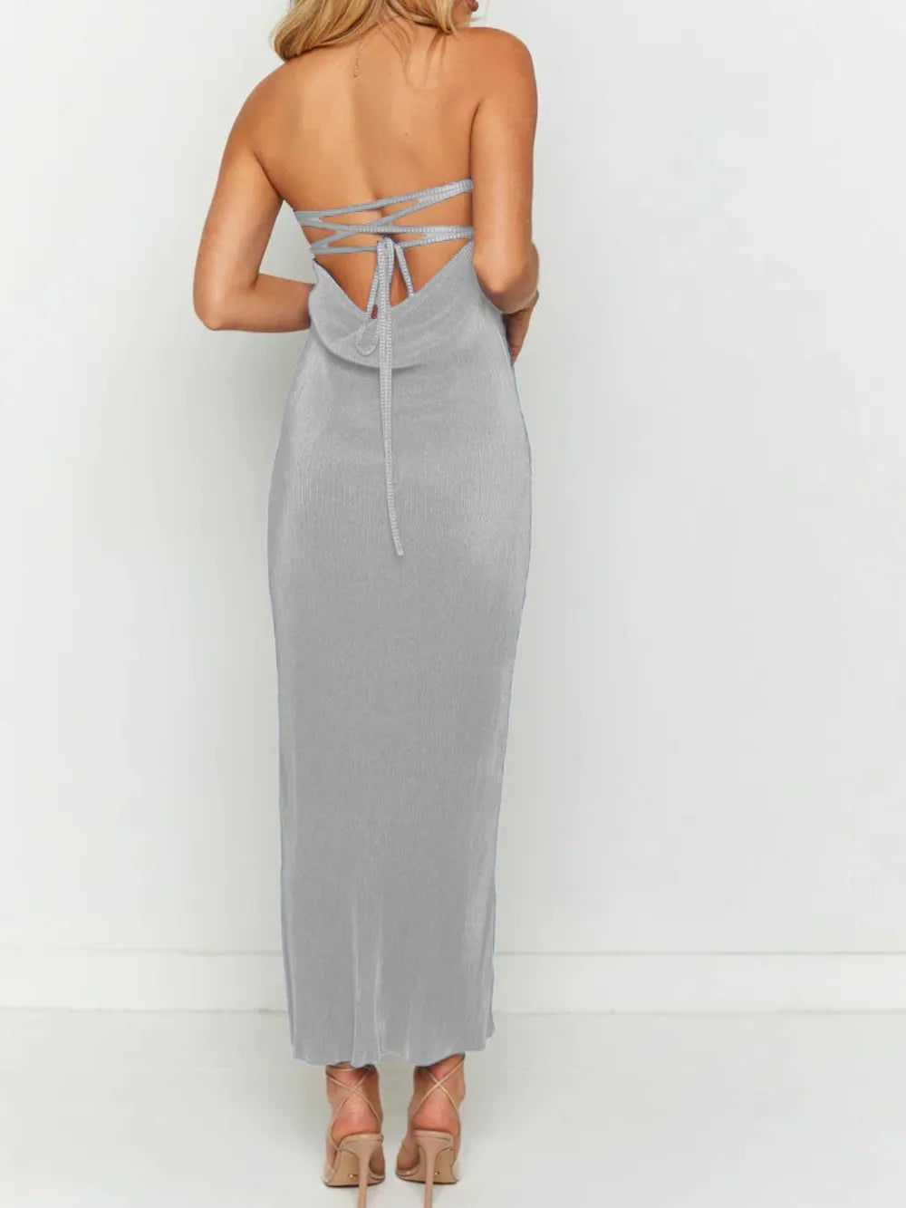 Lace-Up Back Maxi Dress, view 36