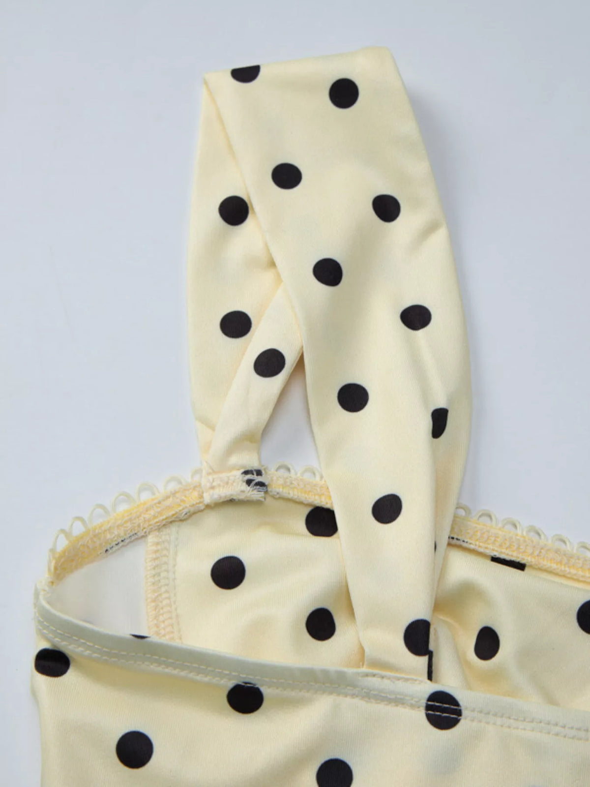 Polka dot fabric texture shown up close