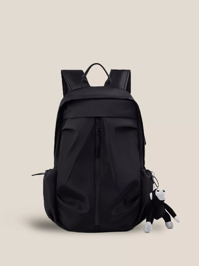 Drawstring lightweight nylon backpack front view