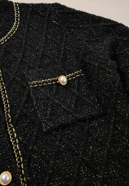 Round Neck Button Up Long Sleeve Cardigan - Fashorio