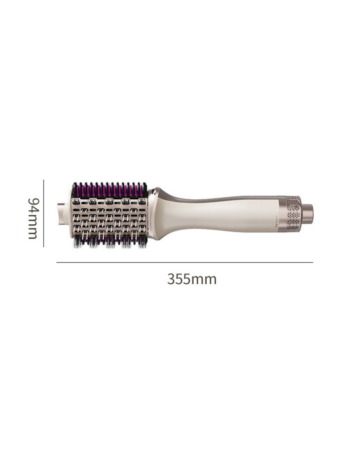 Hot air brush handle and controls