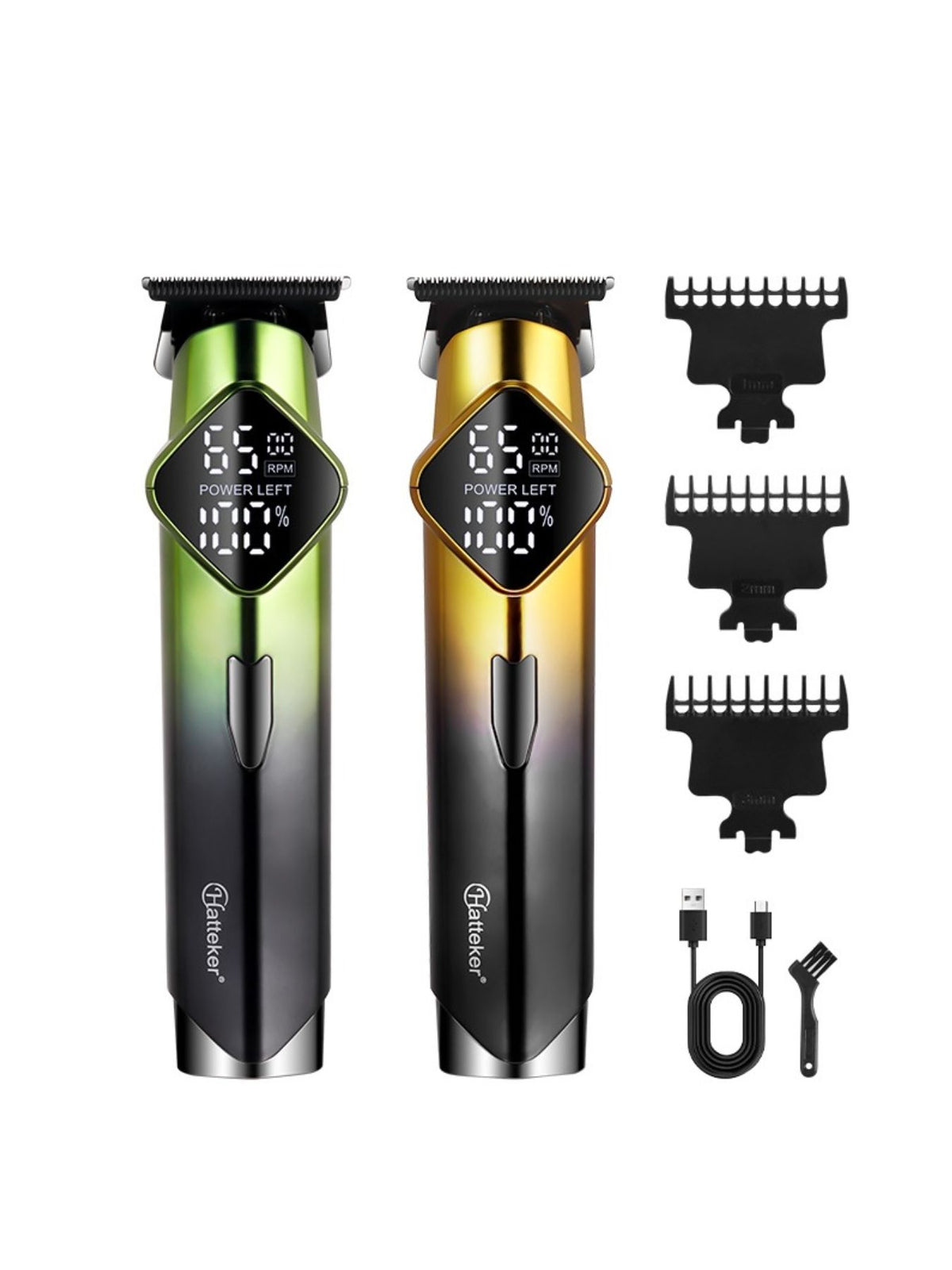 Hair clipper LED screen close up