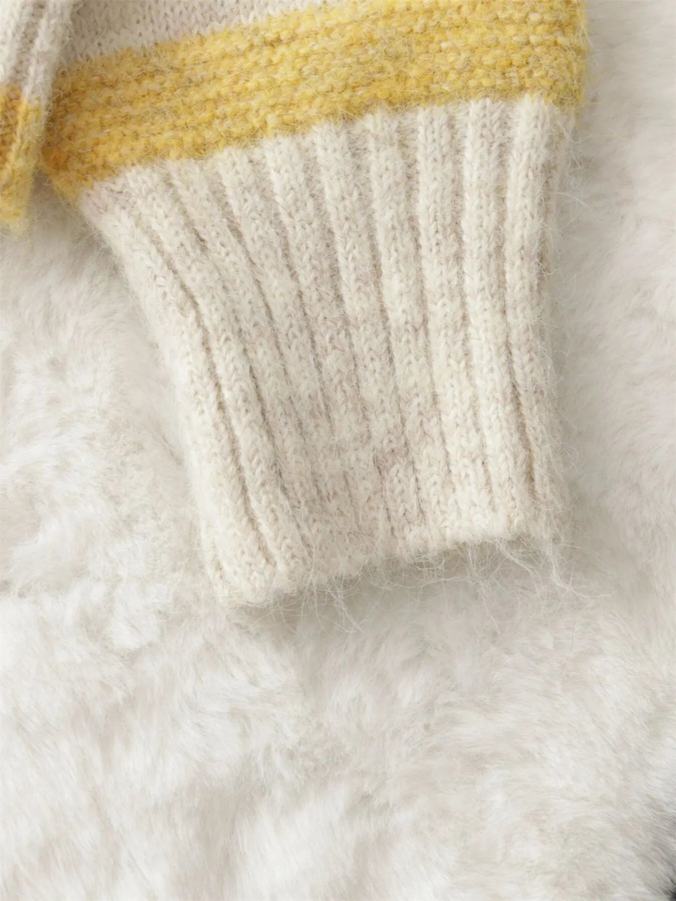 Striped Button-Up Cozy Cardigan - Fashorio