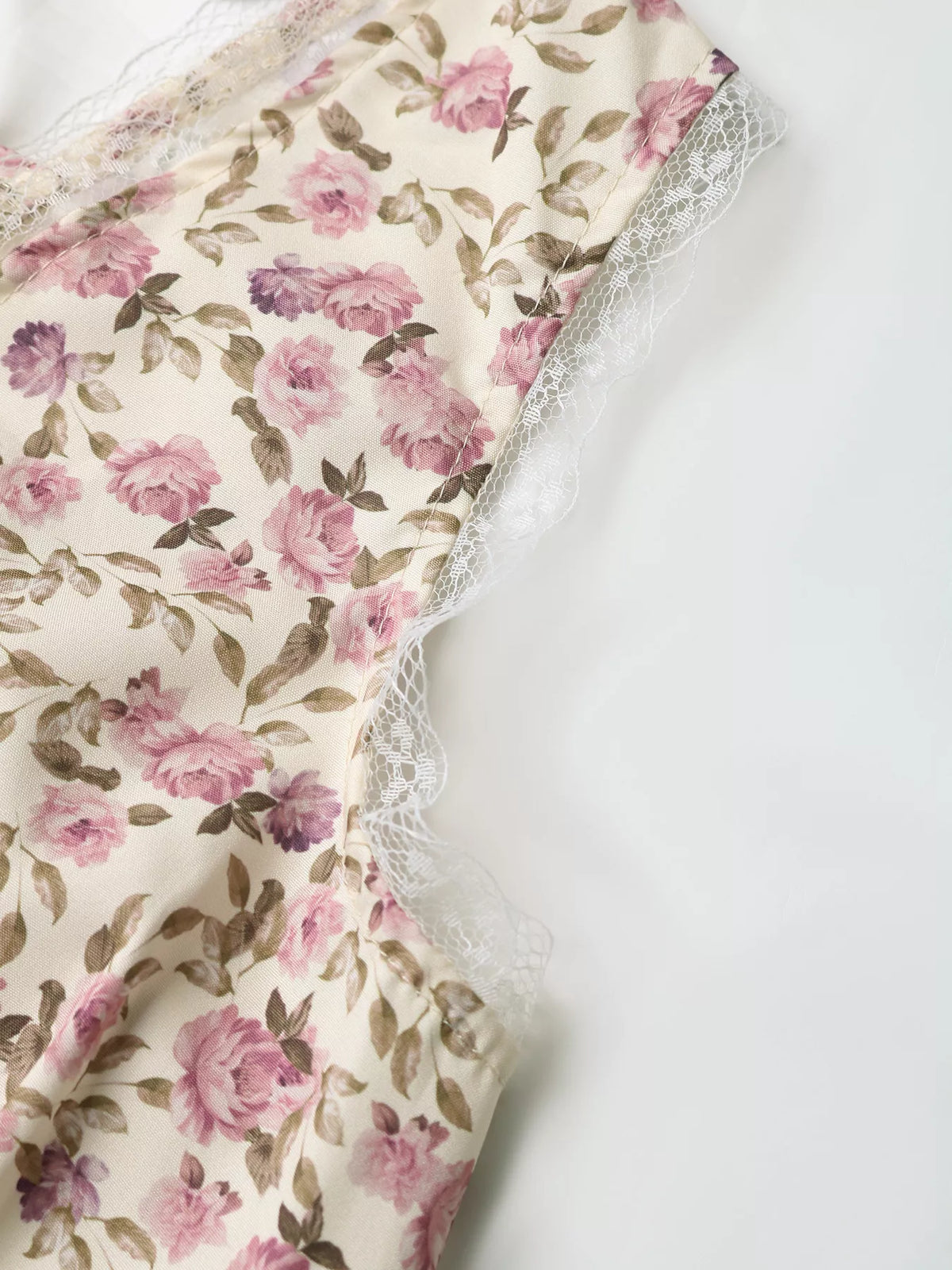 Apricot floral mini dress styled view