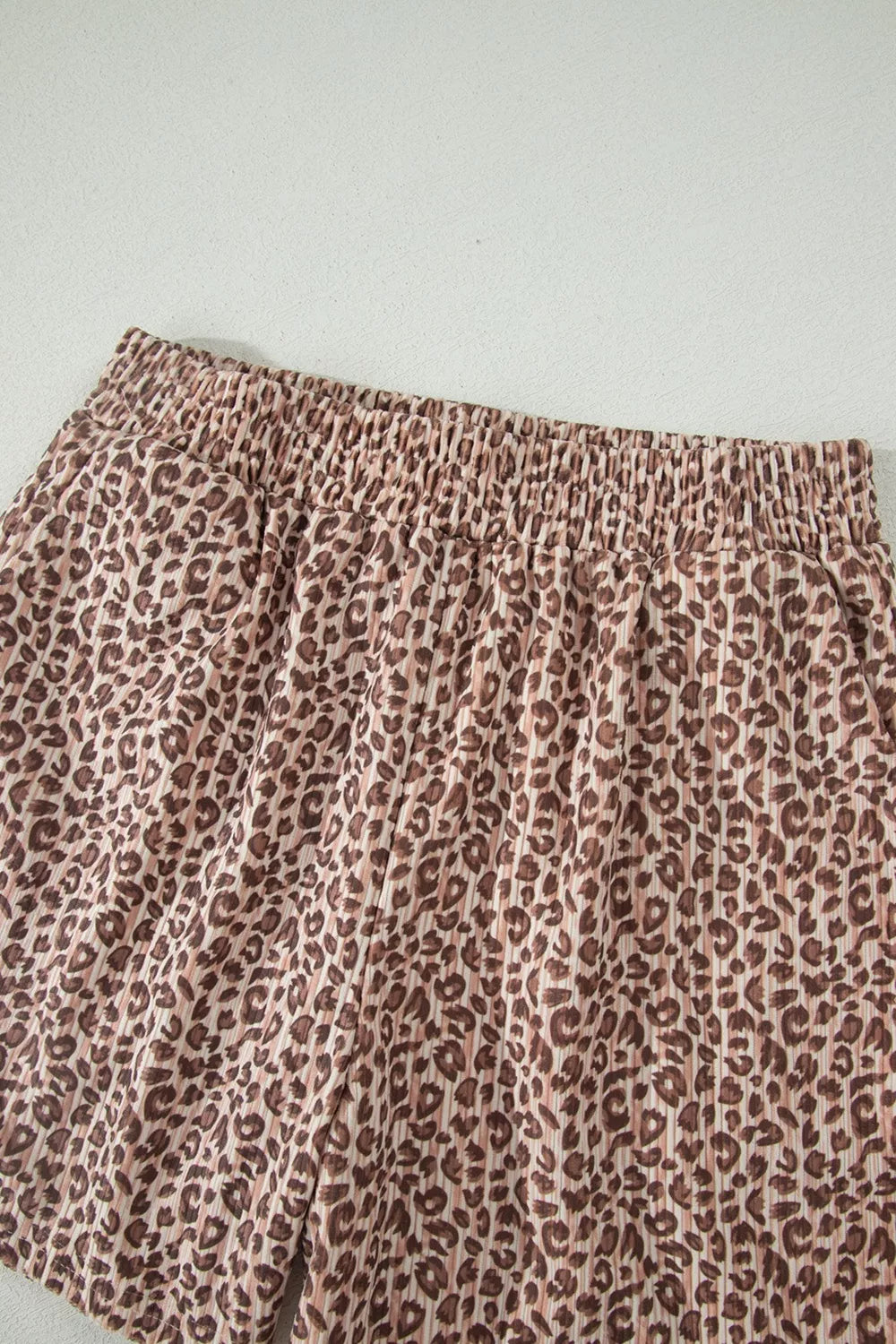 Leopard short set casual look
