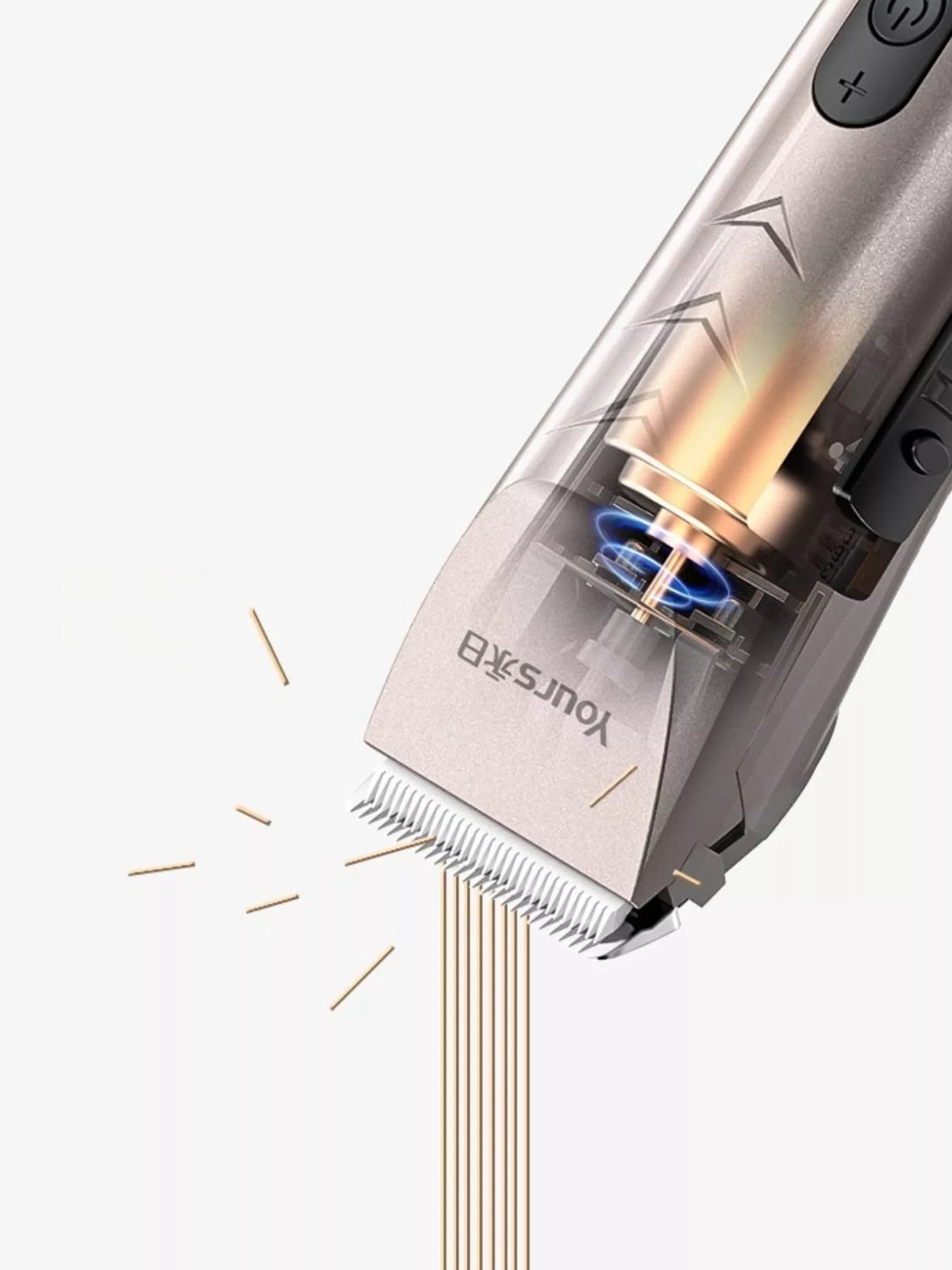 Cordless clipper held in hand