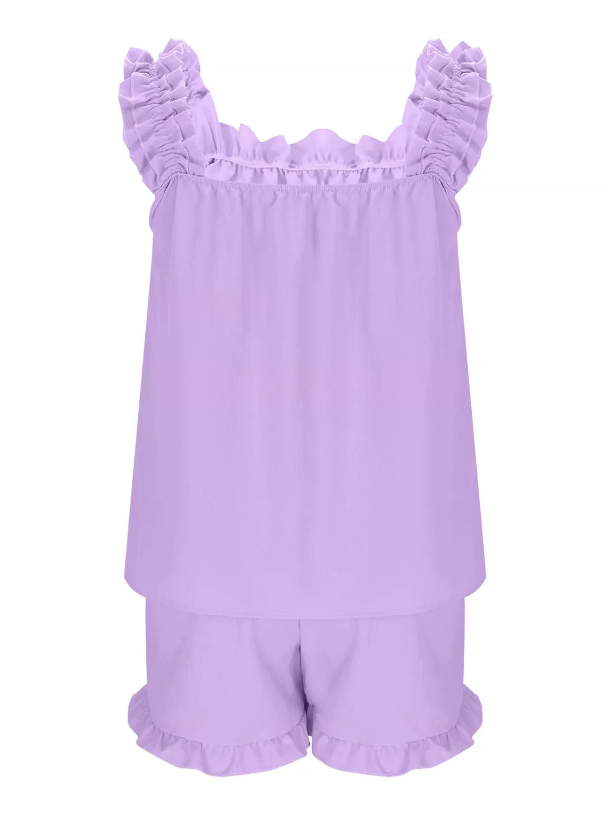 Ruffle two piece set fabric detail