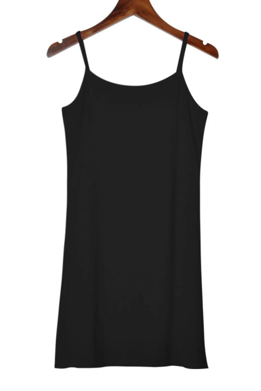 Black scoop neck mini cami dress final view
