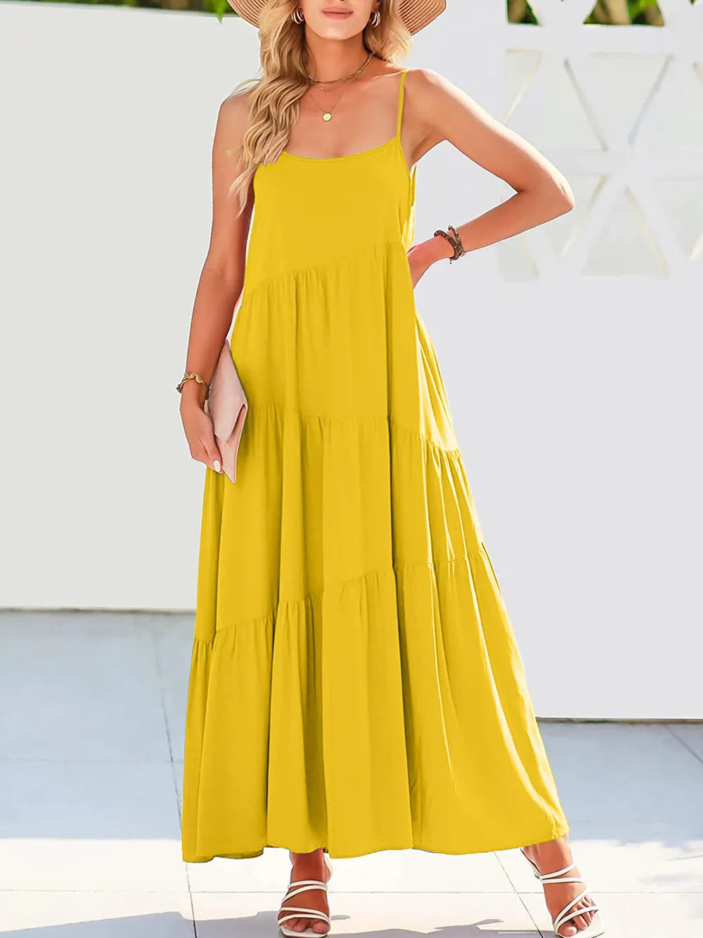Ruched maxi dress color option