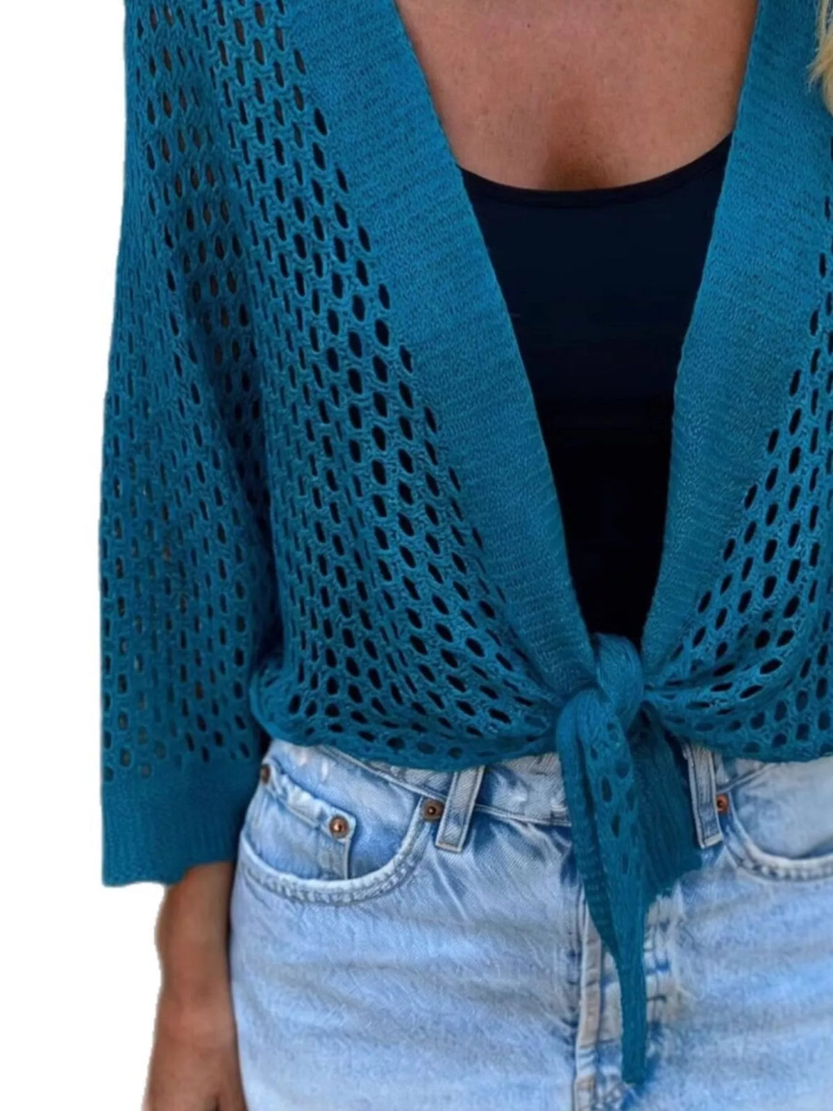 Tie front crochet cover up profile