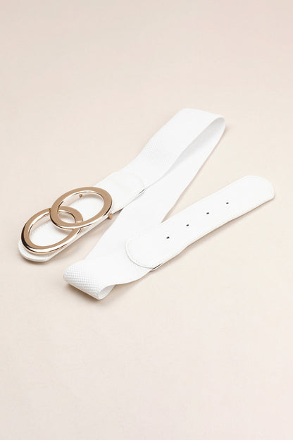 Zinc Alloy Buckle Elastic PU Belt - Fashorio