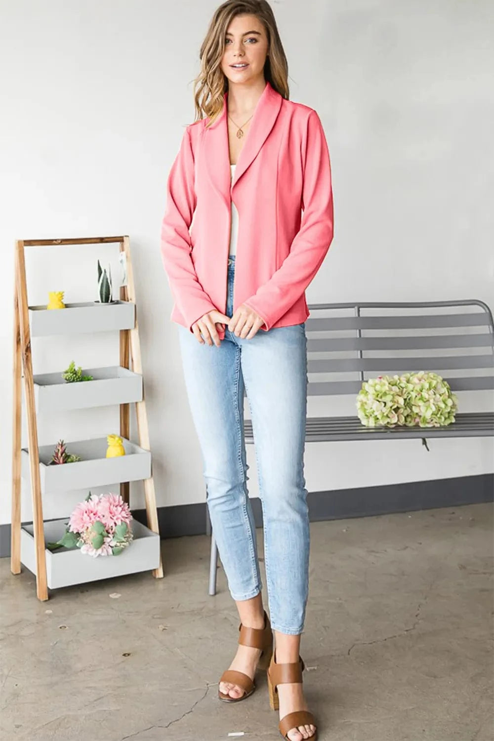 Heimish Blazers Heimish Open Front Long Sleeve Blazer