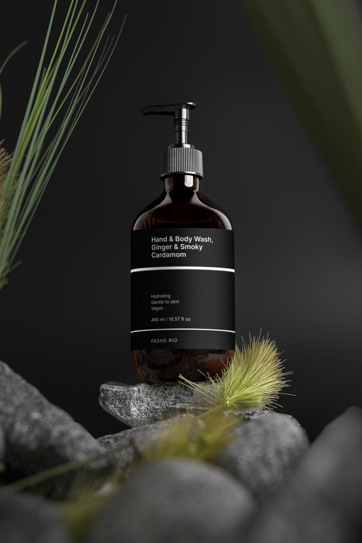 Natural body wash cleanser ginger cardamom fragrance