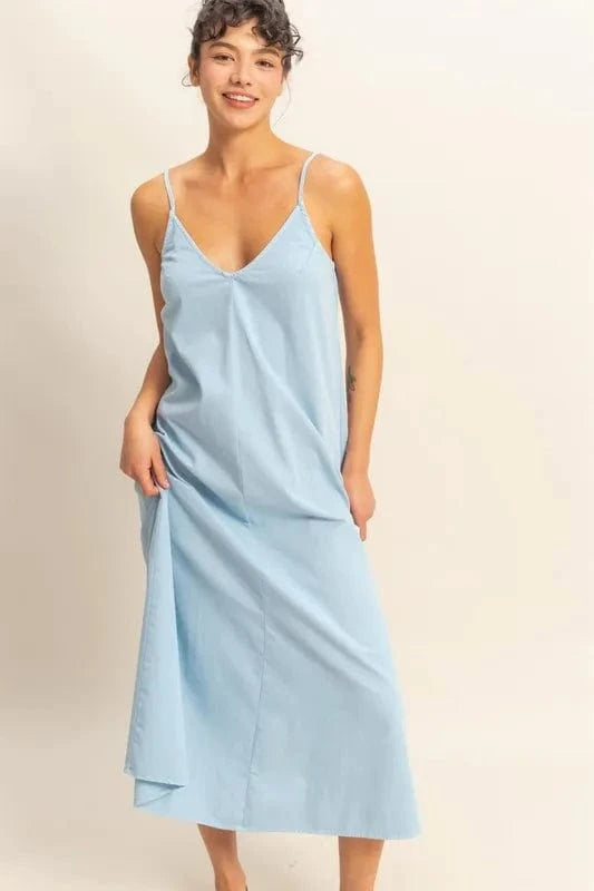 HYFVE dresses HYFVE Dyed V-Neck Loose Dress