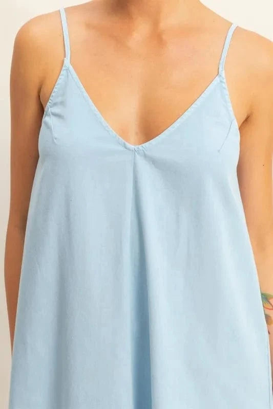 HYFVE dresses HYFVE Dyed V-Neck Loose Dress