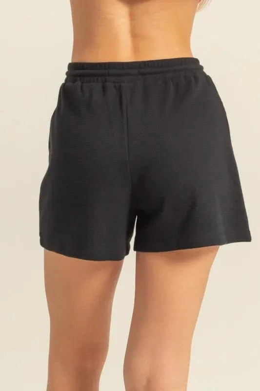 HYFVE HYFVE Drawstring Waffle Knit Front Pocket Shorts