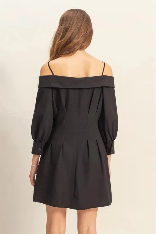 HYFVE Mini Dresses HYFVE Button Down Spaghetti Strap Mini Dress with Pockets