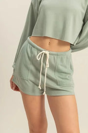 HYFVE Sage / S HYFVE Drawstring Mid Waist Shorts