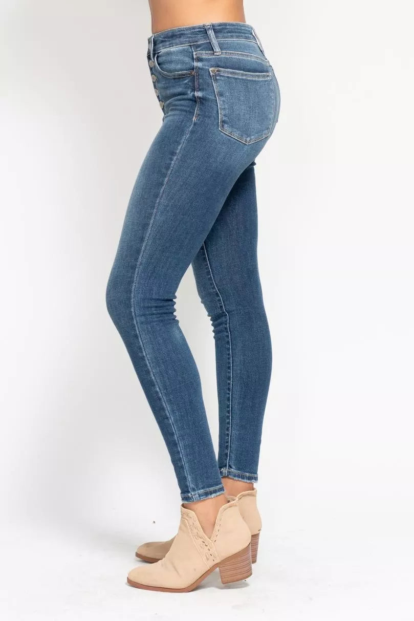 Judy Blue Judy Blue Full Size High Rise Button Fly Skinny Jeans Plus Size